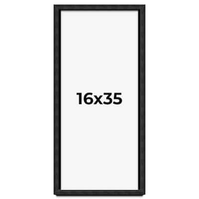 16x35 Shadow Box Black Rustic Barnwood Display Frame | 1.125 Inch