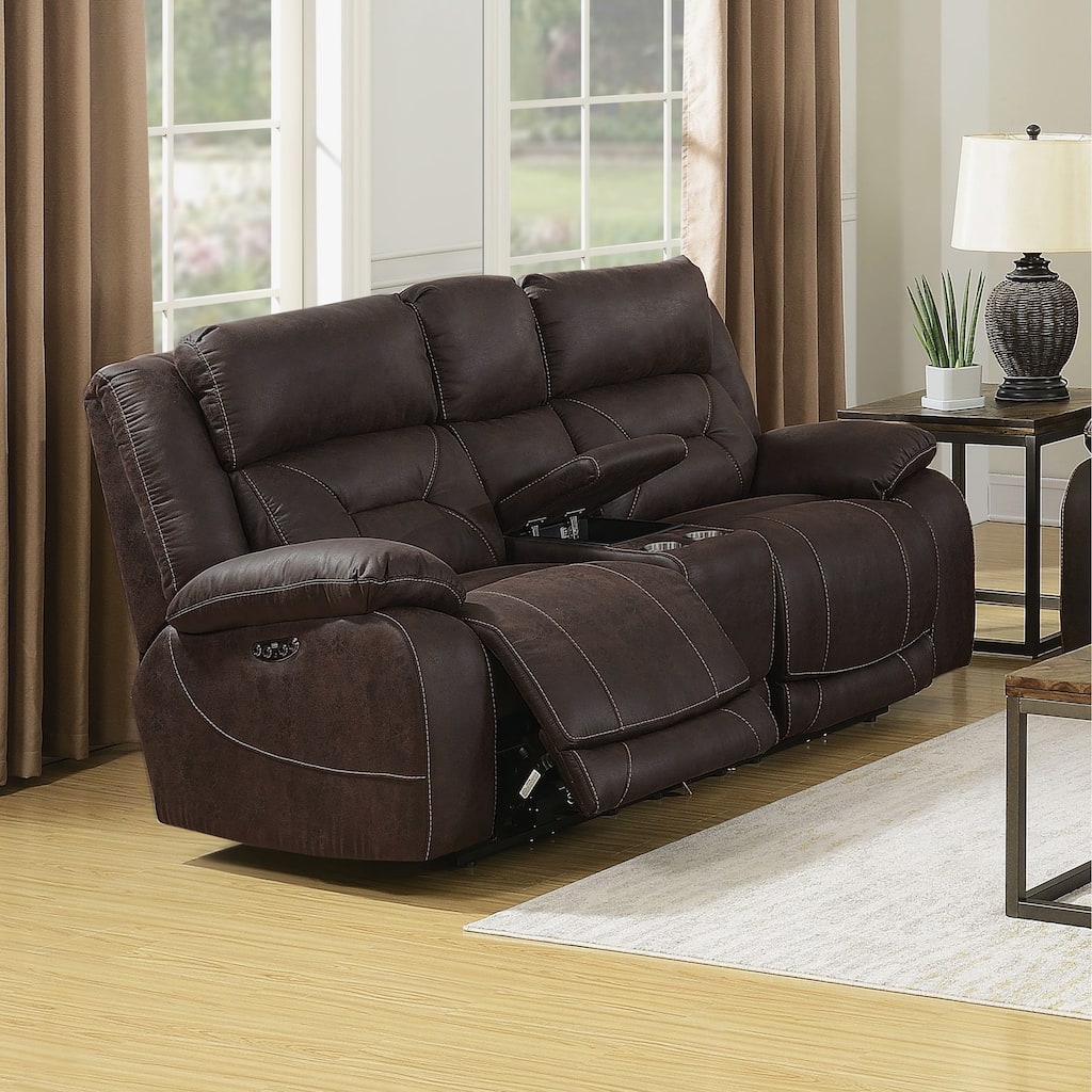 Steve Silver Asbury Power Reclining Loveseat with Console