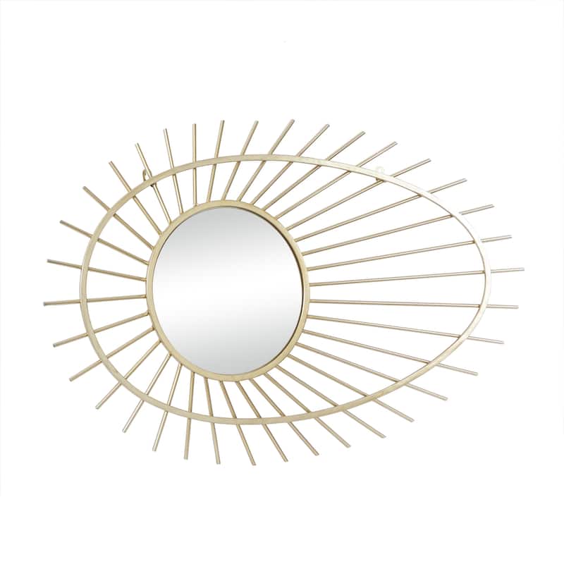 Metal Starburst Handmade Wall Mirror - Gold - CosmoLiving by Cosmopolitan