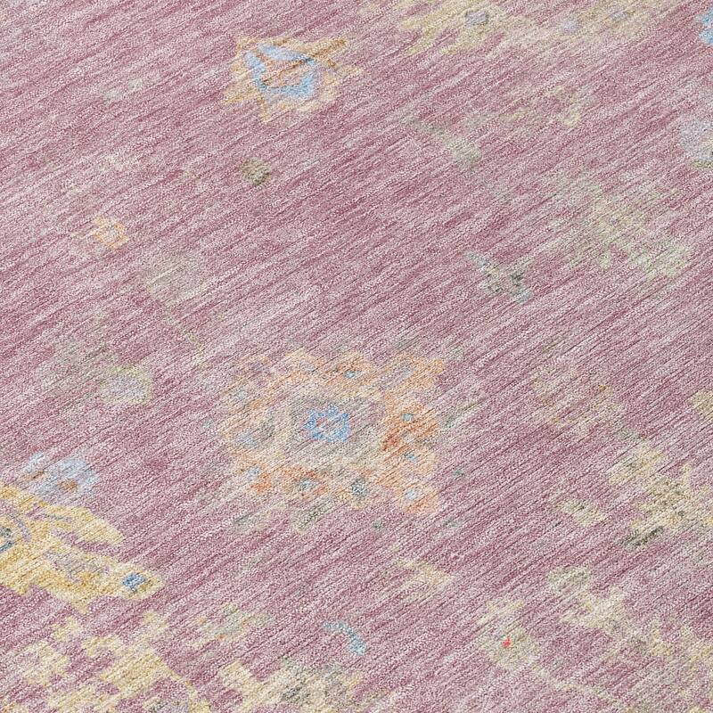 Machine Washable Indoor/ Outdoor Vintage Traditional Chantille Rug