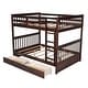 preview thumbnail 24 of 47, Full-Over-Full Bunk Bed with Ladders and Two Storage Drawers