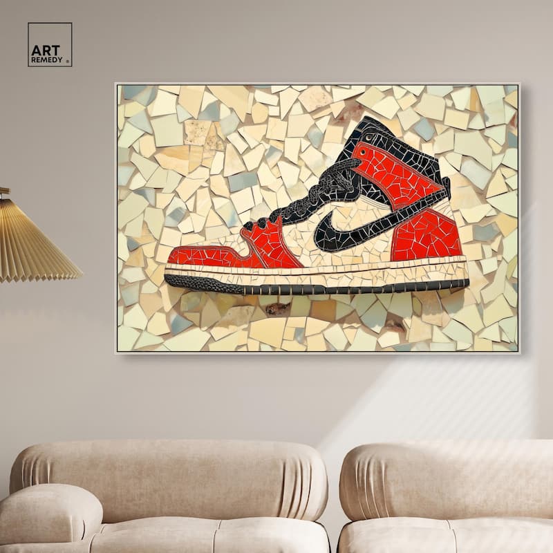Mosaic Sneaker Canvas by Art Remedy
