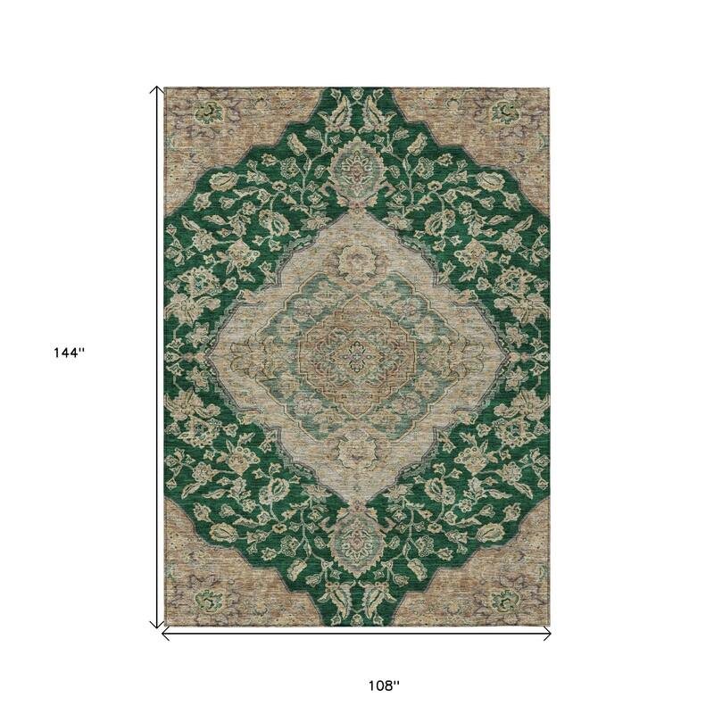HomeRoots Oriental Traditional Rectangle Outdoor Rug