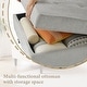 preview thumbnail 68 of 83, 31.78" W Oversized Square Upholstered Storage Ottoman with Wooden Tray