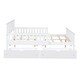 preview thumbnail 24 of 50, Wood Platform Bed with 2 Storage Drawers & Both Sides Guardrails, Storage Bed Frame for Bedroom, Guest Room