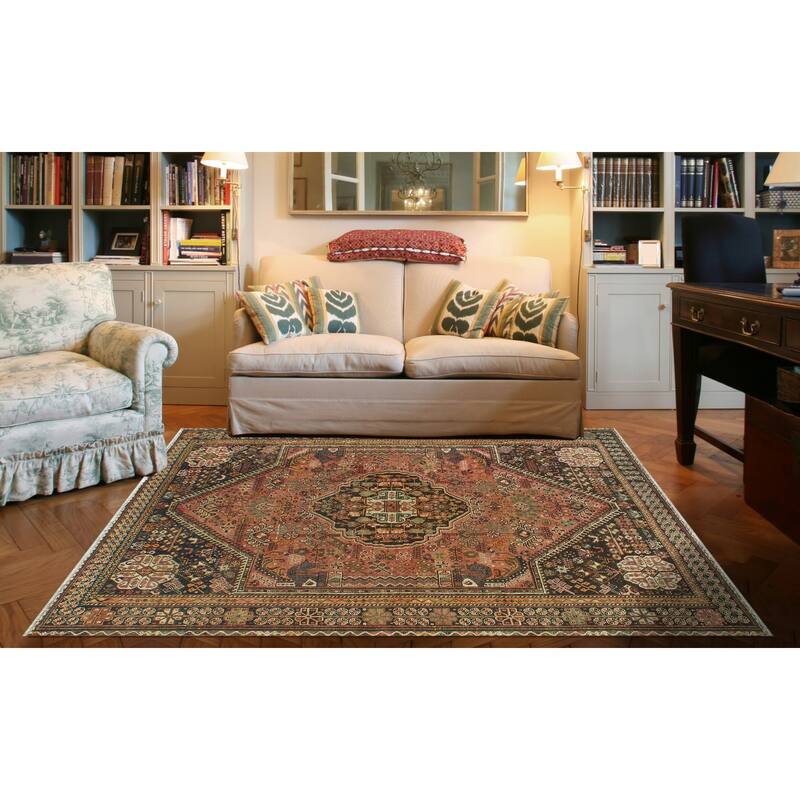 Fine Vintage Distressed Keltoum Rust/Brown Rug - 6'6" x 9'3"