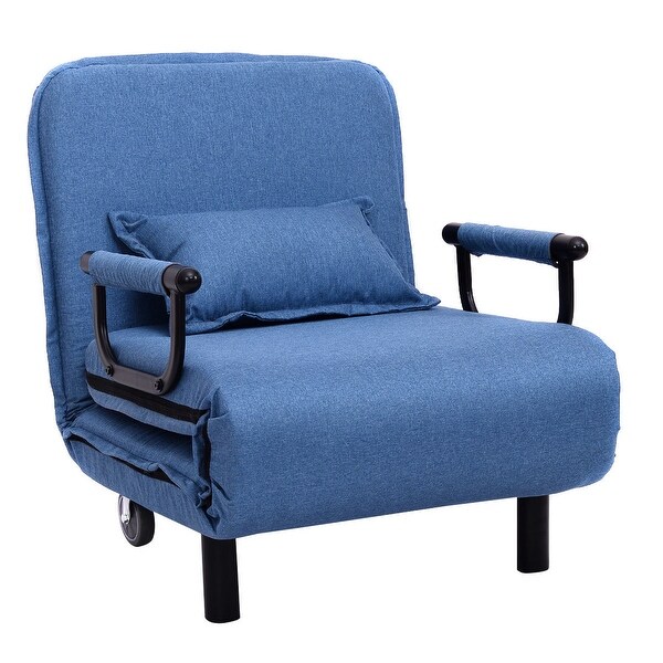 Costway Convertible Sofa Bed Folding Arm Chair Sleeper Leisure Recliner Lounge Couch