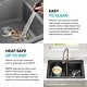 preview thumbnail 27 of 42, KRAUS Forteza Granite 33 inch 60/40 Undermount Drop-in Kitchen Sink