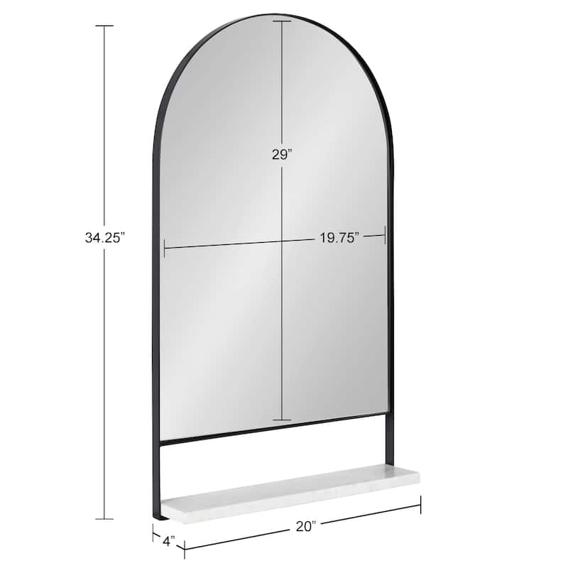 Kate and Laurel Chadwin Wall Mirror with Shelf