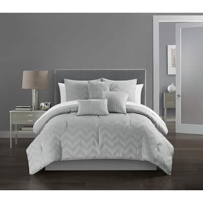 Chic Home Holly 6 Piece Plush Ribbed Comforter Set