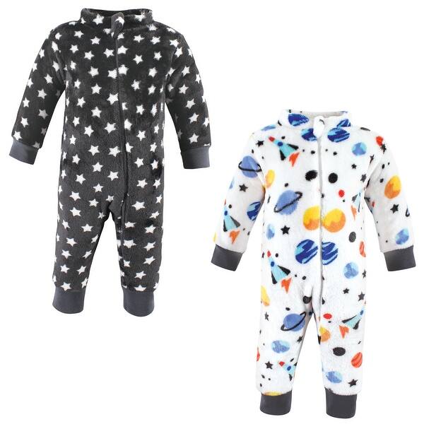 slide 1 of 1, Hudson Baby Unisex Toddler Plush Jumpsuits, Space Adventure 2T - Space Adventure