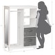 preview thumbnail 6 of 4, COSTARS Kids Dress up Storage with Mirror and Storage Bin,Play Armoire Dresser with Mirror, Pretend Storage Closet