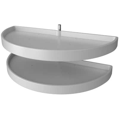 Rev-A-Shelf RAS Polymer 39 Inch Half Moon Shaped Pivoting 2 Shelf Lazy