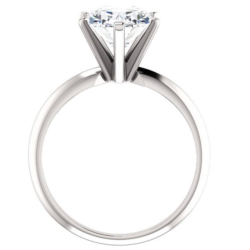 3 Ct Oval Moissanite Solitaire Engagement Ring White Gold