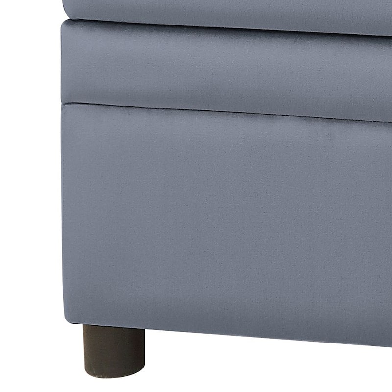 Marillo Grey Rectangle Storage Ottoman