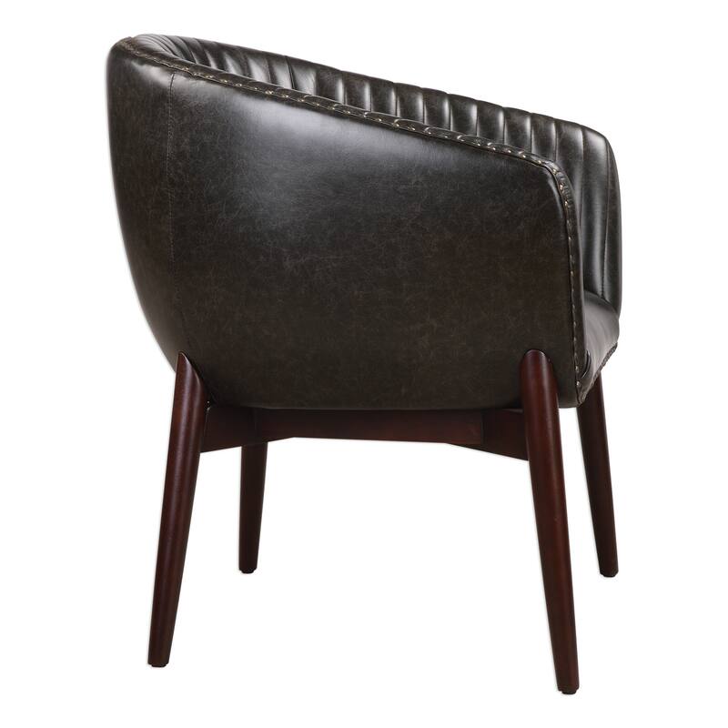 Uttermost Anders 27 1/2 Inch Wide Wood Frame Accent Chair with Fabric