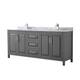 Option Dark Gray / White Carrara Marble Top / Polished