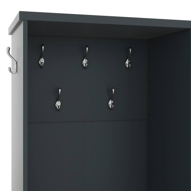 Elegant Hall Tree Hallway Shoe Cabinet with Storage Bench, Shelves, Drawers, and Coat Rack for Entryway, Hallway Organizer