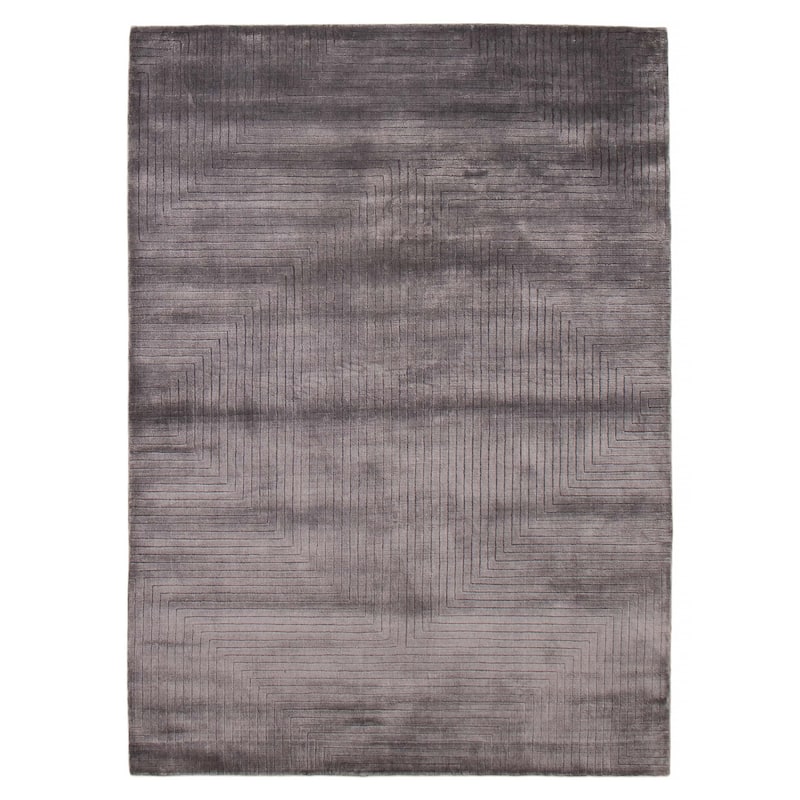 ECARPETGALLERY Hand Loomed Kashkuli Gabbeh Grey Viscose Rug - 5'7 x 7'10 - Grey - 5'7 x 7'10