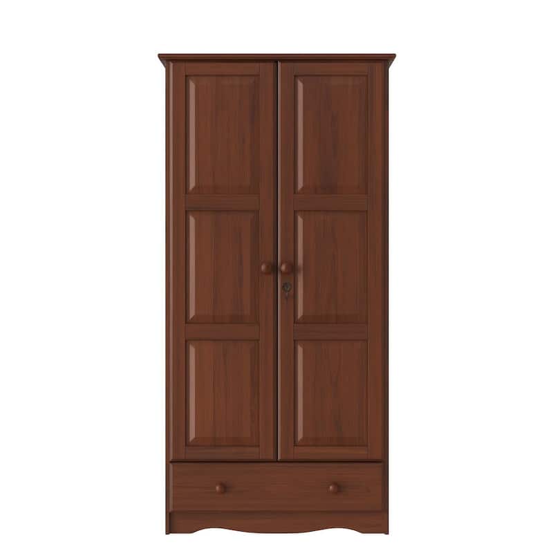 Palace Imports 100% Solid Wood Flexible Wardrobe Armoire with Metal or Wooden Knobs