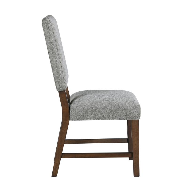 Walnut Finish Wood Side Chairs Set of 2