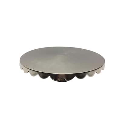 X-Lg. Polished Aluminum Cake Plate Dia 22"- A
