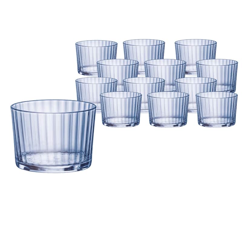 Bormioli Rocco Set of 12 Exclusiva Sapphire Blue Glasses - 7.5 Oz - Rum