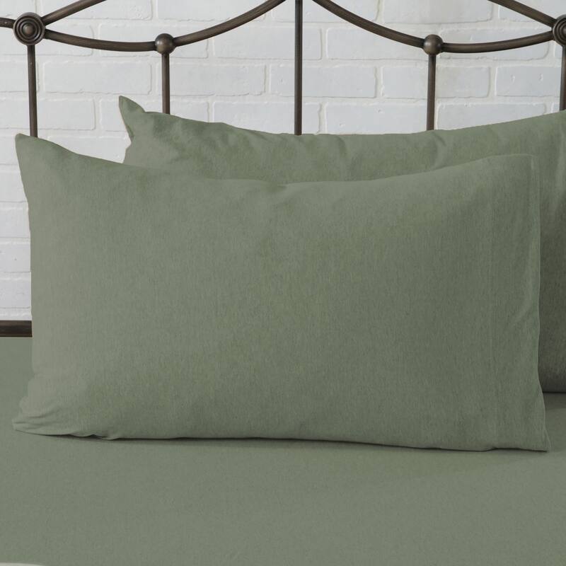 Linery & Co. Heathered Melange Cotton Jersey Knit Sheet Set
