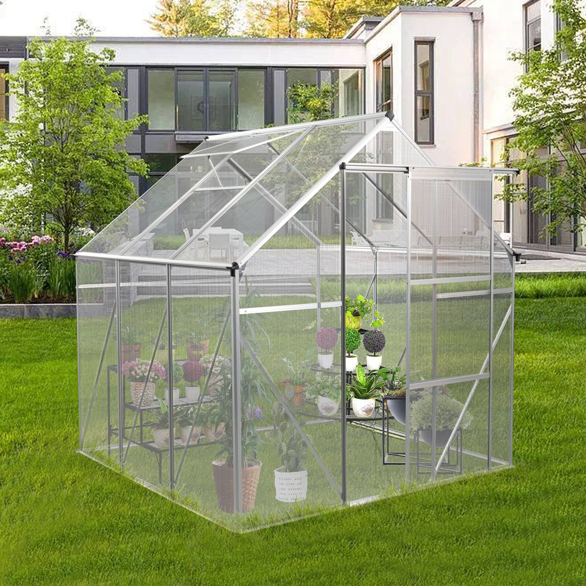 Greenhouse Raised Base and Anchor Aluminum Heavy Duty Walkin