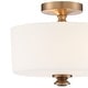 preview thumbnail 3 of 2, Travis 2 Light Vibrant Gold Ceiling Mount - 12.5'' W x 9.25'' H