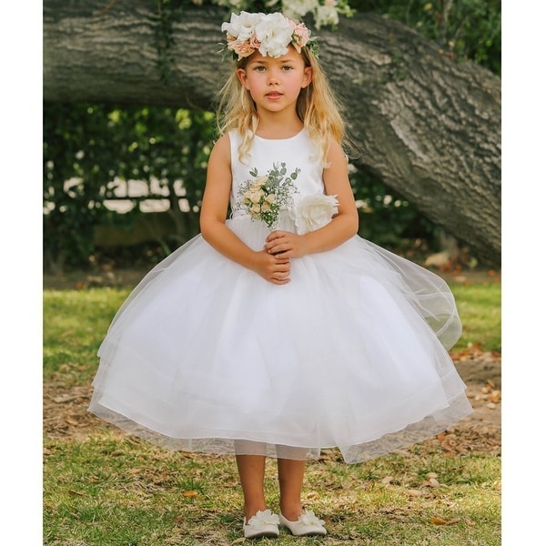 horsehair flower girl dress