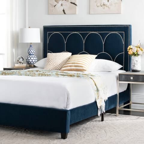 SAFAVIEH Solania Bed Queen - Navy