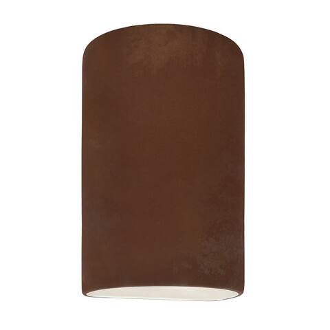 Justice Design Group Ambiance Small ADA Cylinder Outdoor Closed Top Wall Sconce