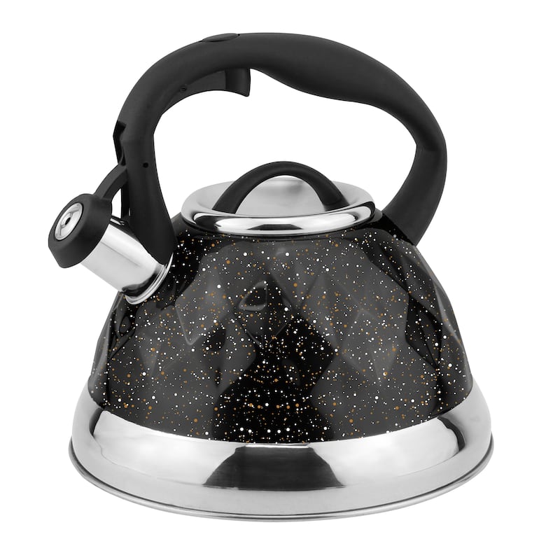 Lorren Home Trends Whistling Tea Kettle 3 Liters, with Ergonomic Handle - Black