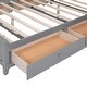 preview thumbnail 11 of 10, Full Size Platform Bed with Headboard Storage Shelves and Underbed Drawers Multi Functional Wooden Frame