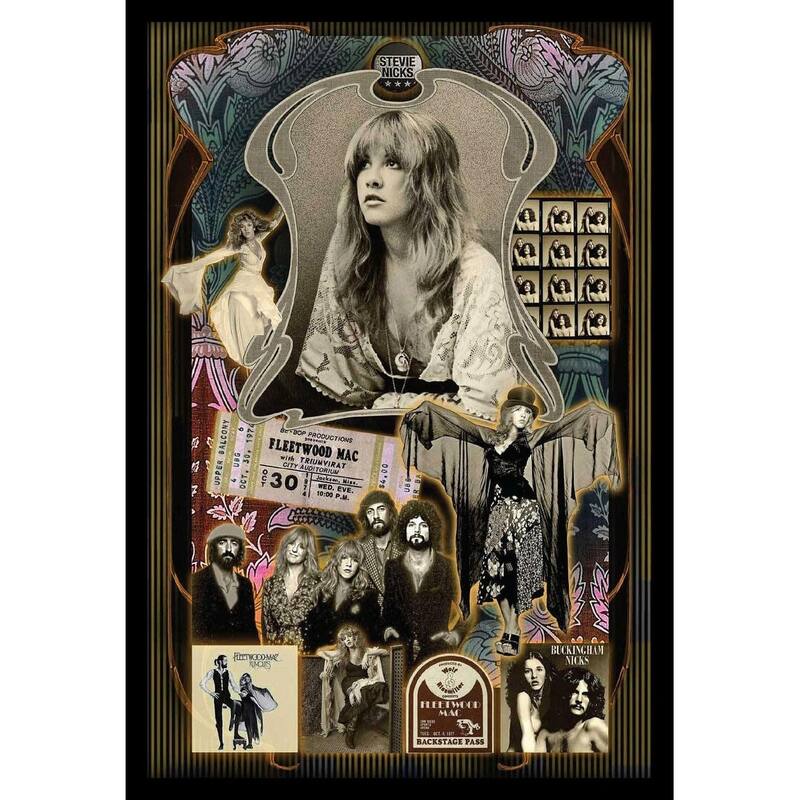 Stevie Nicks FM Collage Framed Poster - 24 x 36 Inch