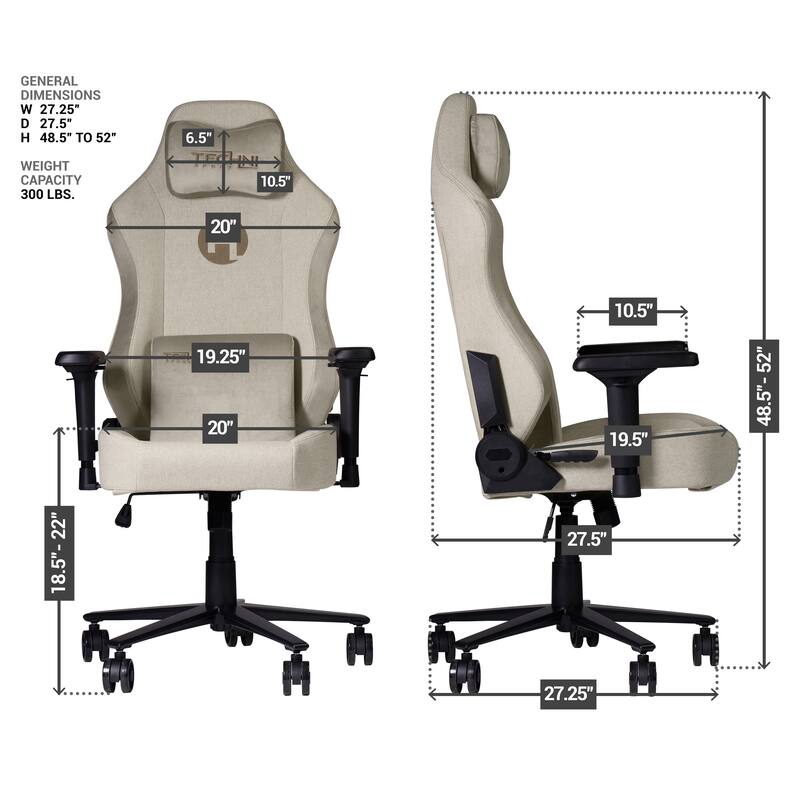 Techni Sport TSF65C Fabric Gaming Chair