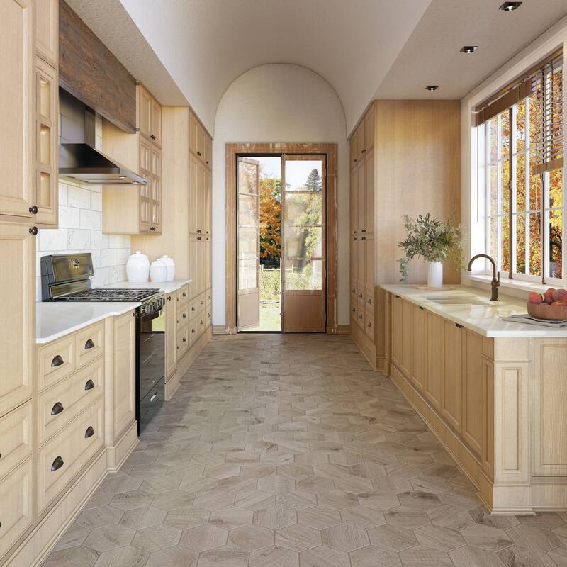 TileHQ Stellar White 8 x 9 Porcelain Hexagon Floor and Wall Tile (25 PC Per Carton) (9.37 SQFT Per Carton)