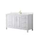 Option White / Giotto Quartz Top / Brushed Gold Hardware