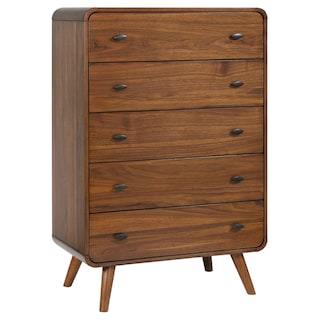 Robyn Contemporary Wood 5-drawer Bedroom Chest Dark Walnut