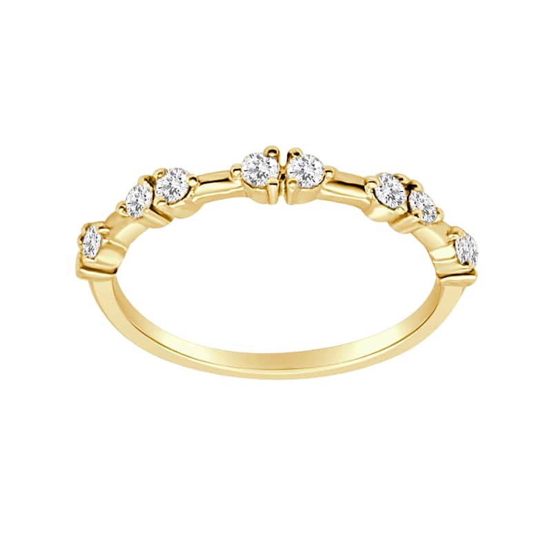 Auriya 14k Gold Lab Grown Round Diamond Station Bar Band 0.30 ct. tw. (F-G, VS)