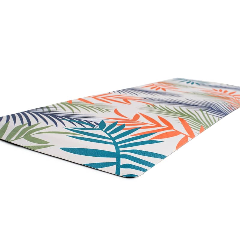 Floral Leaves Anti Fatigue Standing Kitchen Mat