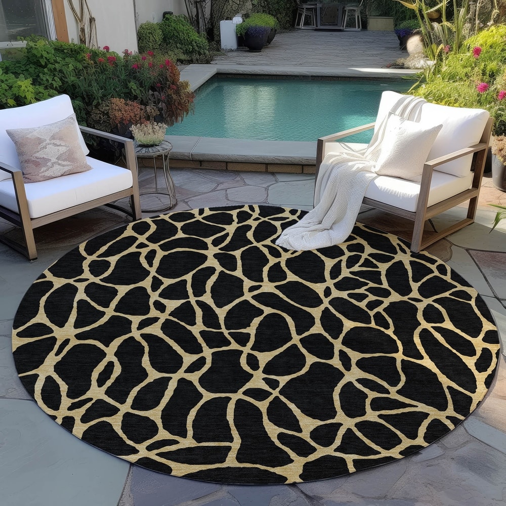Machine Washable Indoor/ Outdoor Contemporary Chantille Rug