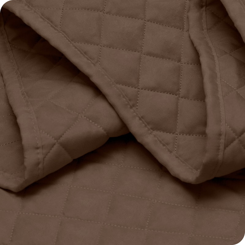 Bare Home Diamond Stitched Lightweight Microfiber Coverlet Set