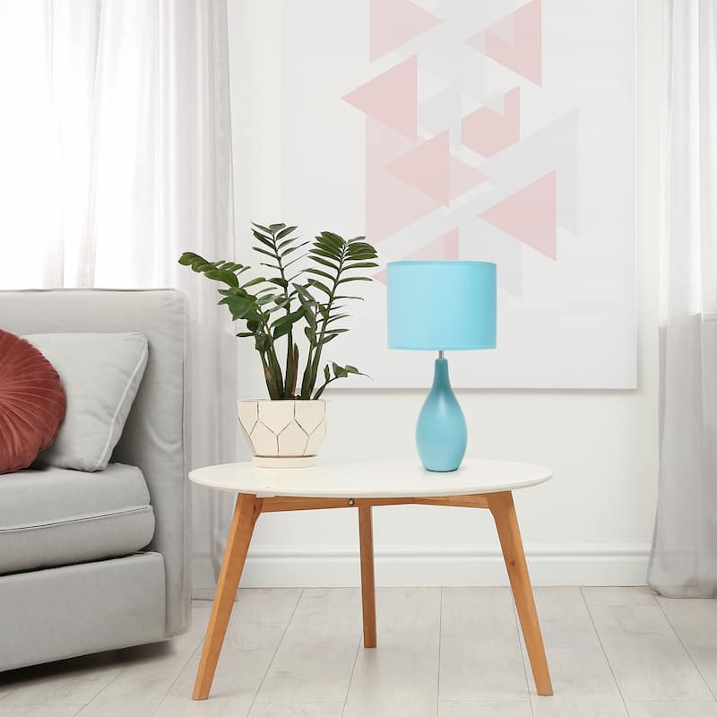 18.11" Standard Dewdrop TableLamp with Matching Fabric Shade