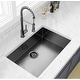 preview thumbnail 4 of 5, Kingsman 36 Inch Galaxy Black Matte Black Stainless Steel Undermount 16-Gauge Kitchen Sink Single Bowl