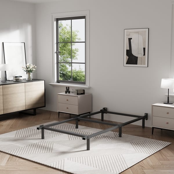 slide 2 of 9, 7 Inch Adjustable Steel Bed Frames Heavy Duty Twin