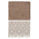 Authentic Hotel and Spa 100% Turkish Cotton Arian Cream Lace Embellished Hand Towel - Latte