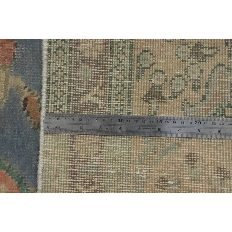 Hand Knotted Oriental 100% Wool Carpet Traditional Floral Purples Tabriz Area Rug - 9' 9'' X 6' 6''