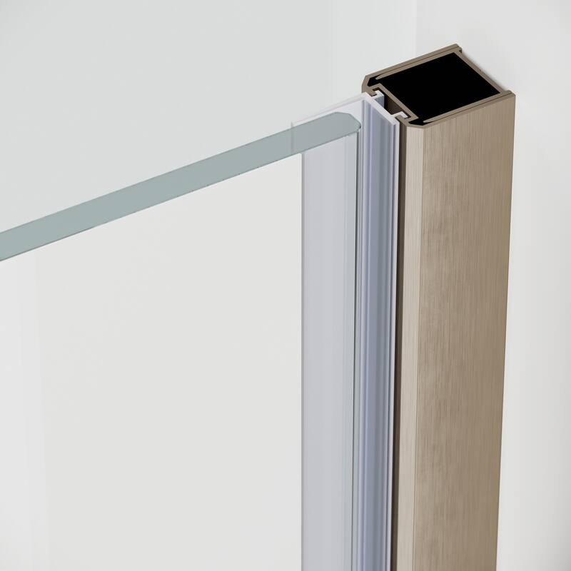 Seawin Flex X Frameless Pivot Shower Door 3/8 in. (10 mm) Clear Tempered Glass with NanoShield Coating